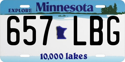MN license plate 657LBG