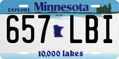 MN license plate 657LBI
