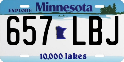 MN license plate 657LBJ