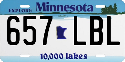 MN license plate 657LBL