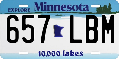 MN license plate 657LBM