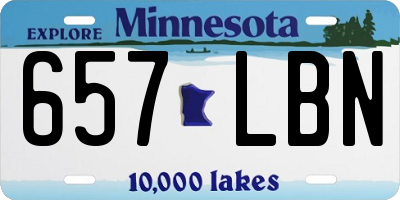 MN license plate 657LBN