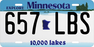 MN license plate 657LBS