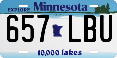 MN license plate 657LBU