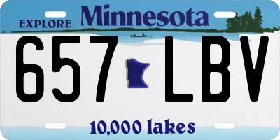 MN license plate 657LBV
