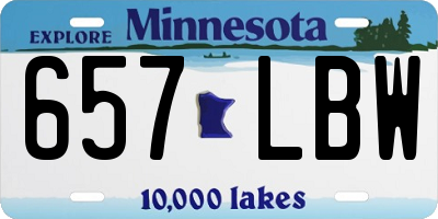 MN license plate 657LBW