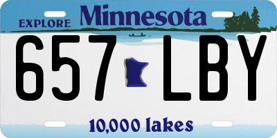 MN license plate 657LBY