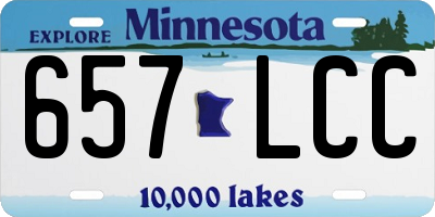 MN license plate 657LCC