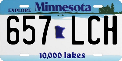 MN license plate 657LCH