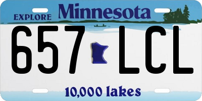 MN license plate 657LCL