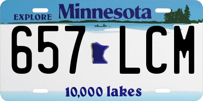 MN license plate 657LCM