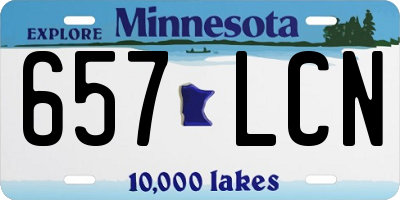 MN license plate 657LCN