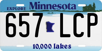 MN license plate 657LCP