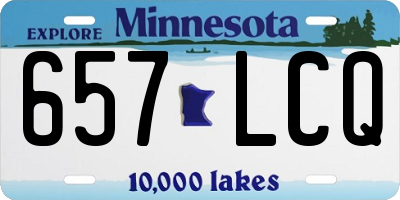 MN license plate 657LCQ