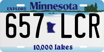 MN license plate 657LCR