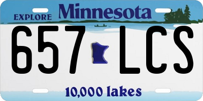 MN license plate 657LCS