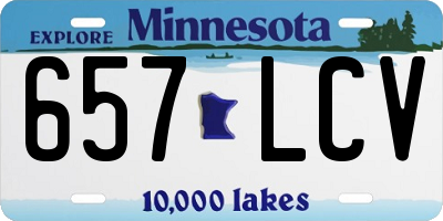 MN license plate 657LCV