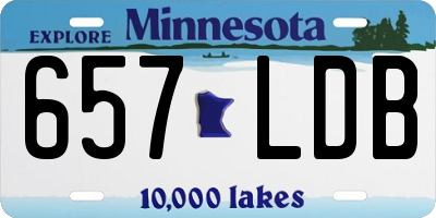 MN license plate 657LDB