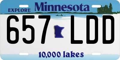 MN license plate 657LDD