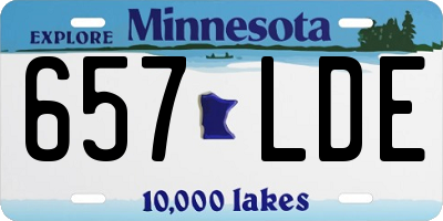 MN license plate 657LDE