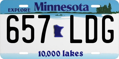 MN license plate 657LDG