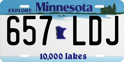 MN license plate 657LDJ