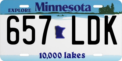MN license plate 657LDK