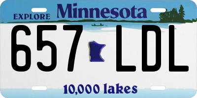 MN license plate 657LDL