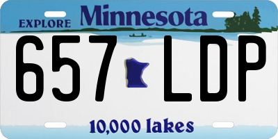 MN license plate 657LDP