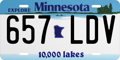 MN license plate 657LDV