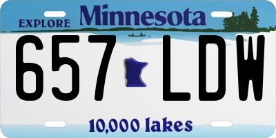 MN license plate 657LDW