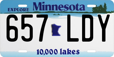 MN license plate 657LDY