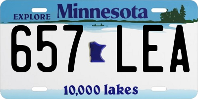 MN license plate 657LEA