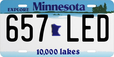 MN license plate 657LED