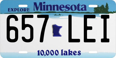 MN license plate 657LEI