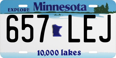 MN license plate 657LEJ