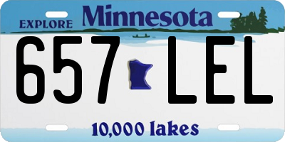 MN license plate 657LEL