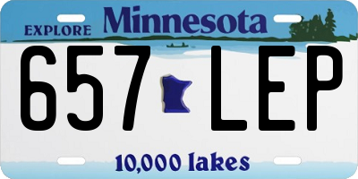 MN license plate 657LEP