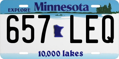 MN license plate 657LEQ