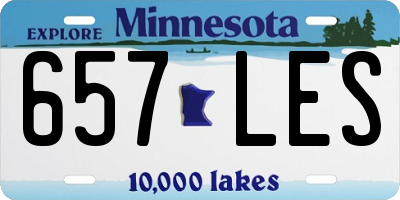 MN license plate 657LES