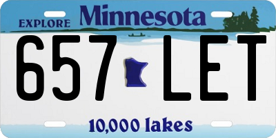 MN license plate 657LET