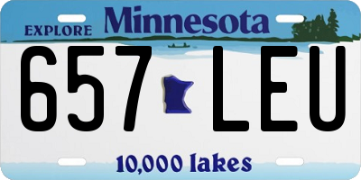 MN license plate 657LEU