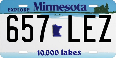 MN license plate 657LEZ