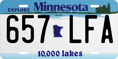 MN license plate 657LFA