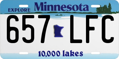 MN license plate 657LFC