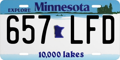 MN license plate 657LFD