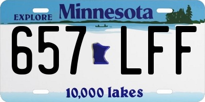 MN license plate 657LFF