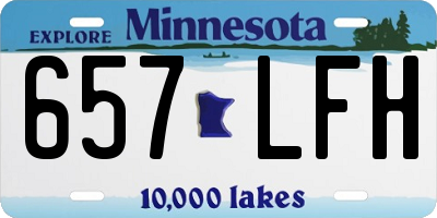 MN license plate 657LFH