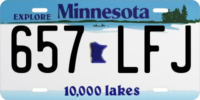 MN license plate 657LFJ