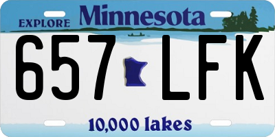 MN license plate 657LFK